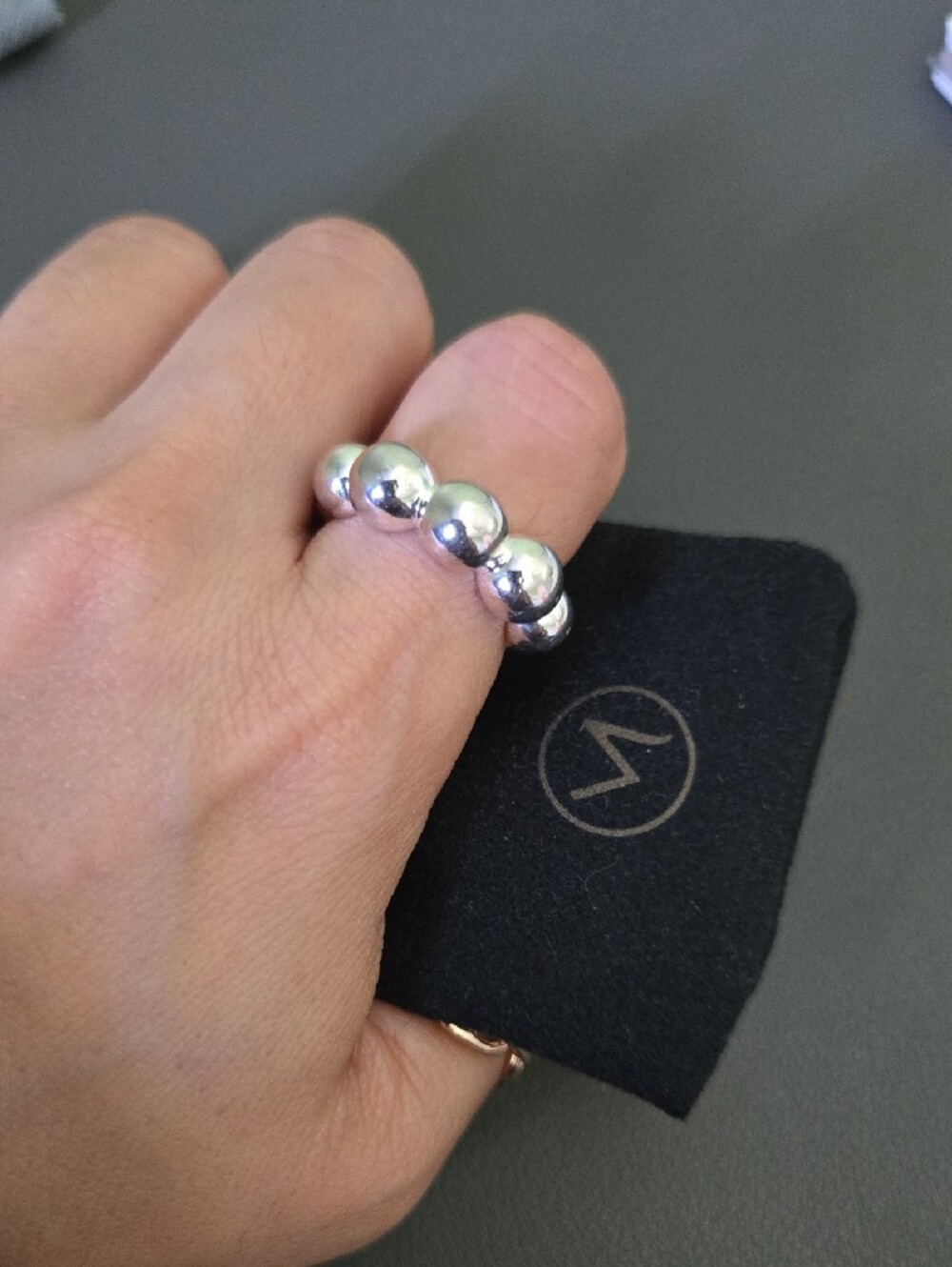 Mejuri Sterling Silver Bead Bubble Ring - Women Jewelry